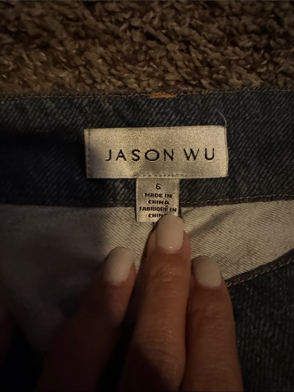 Jason Wu Wide-Leg High-Rise “Sweat Pant” Jeans in Washed Blue Denim - Picture 8 of 9